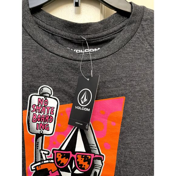 VOLCOM No Skateboarding T-shirt Men's Women's Gray Size M Retro Style 90's New - Picture 3 of 4